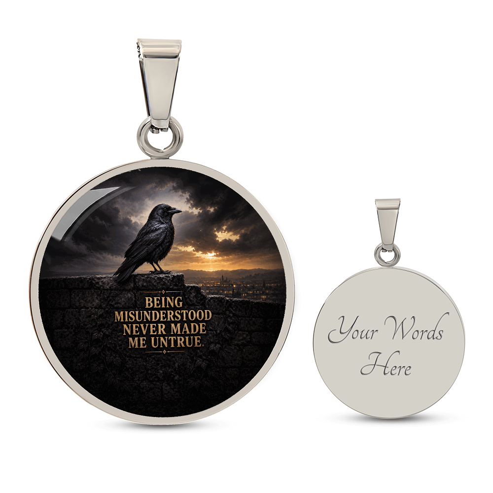 Crow Necklace | Being Misunderstood Never Made Me Untrue