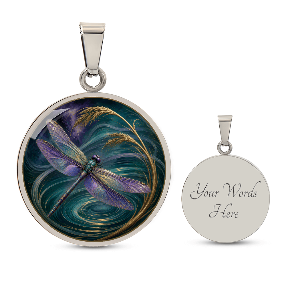 Purple Dragonfly Necklace | Change With Grace