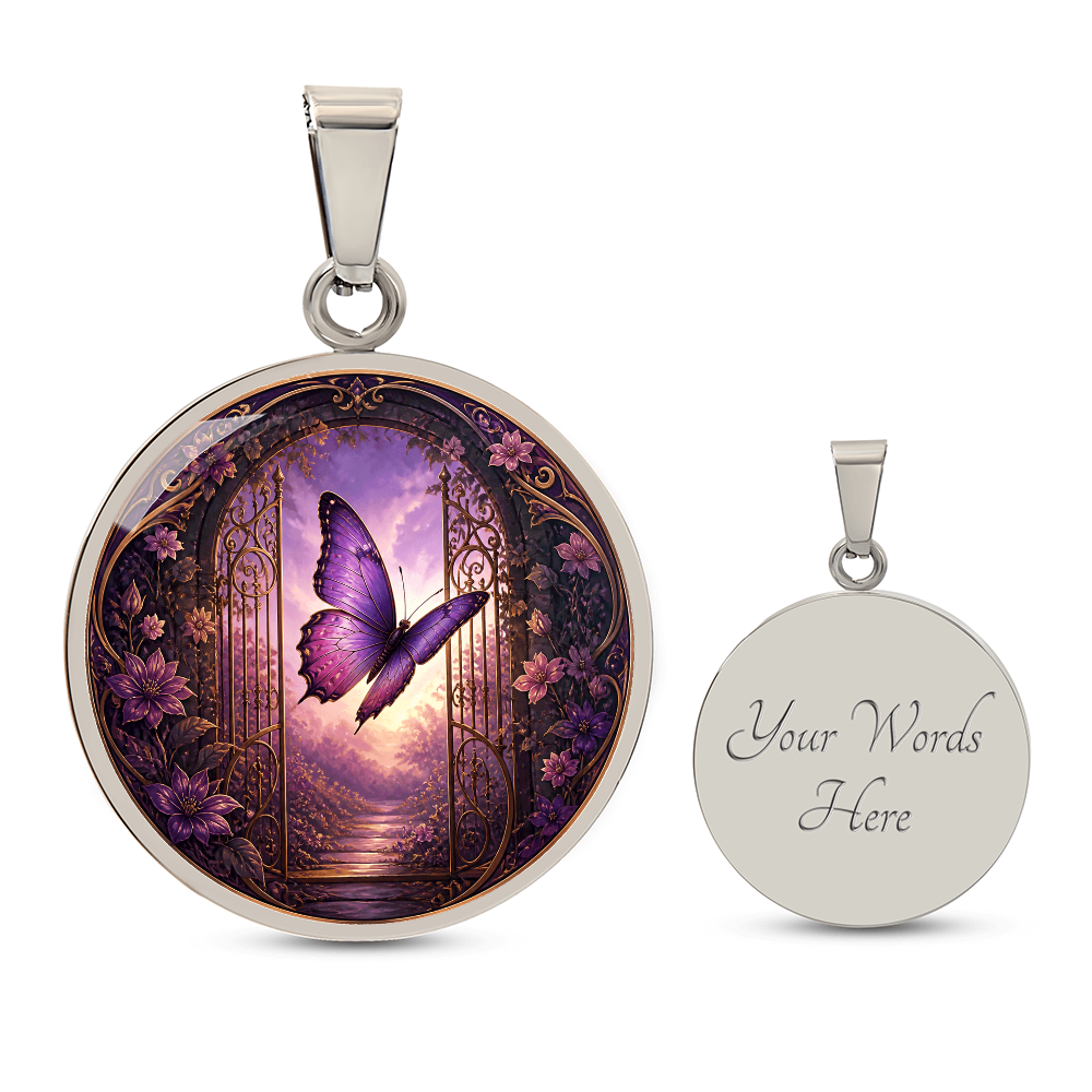 Purple Butterfly Necklace | Outgrow What Saved You