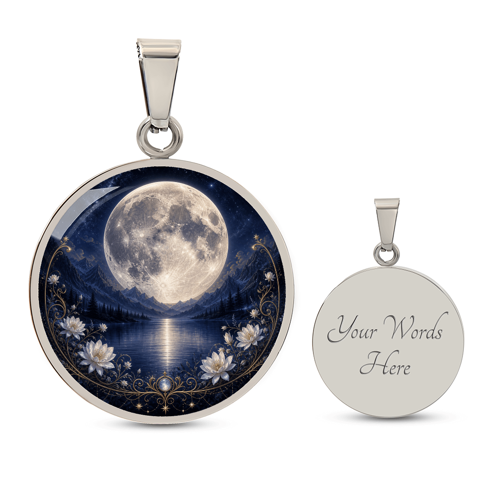 Full Moon Necklace | Moonlit Lake Pendant
