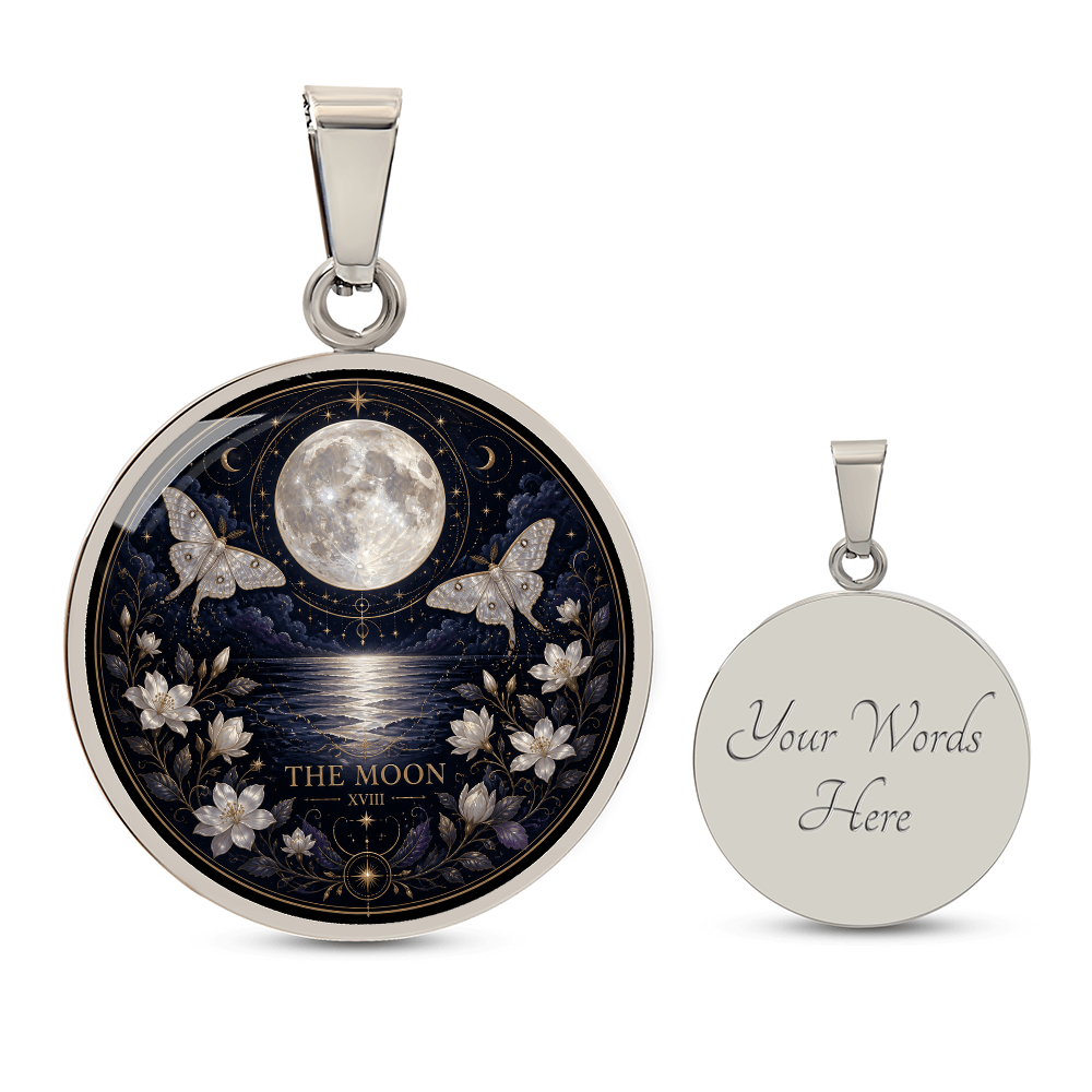 The Moon Tarot Necklace | Intuition and Mystery Pendant