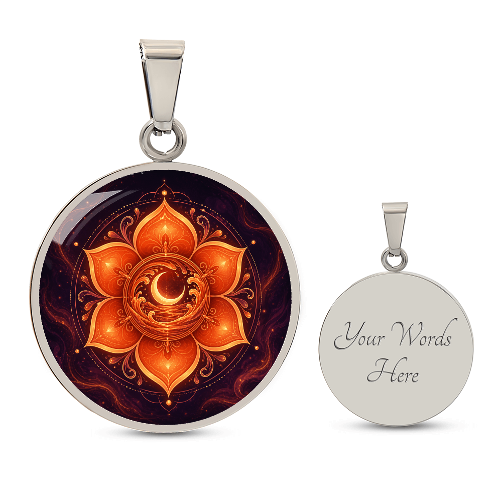 Sacral Chakra Necklace | Creativity Symbol Pendant