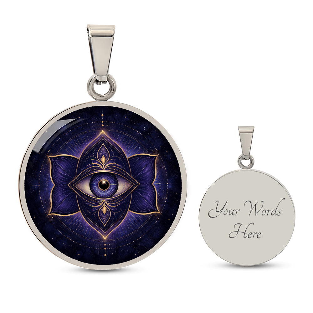 Third Eye Chakra Necklace | Insight Symbol Pendant
