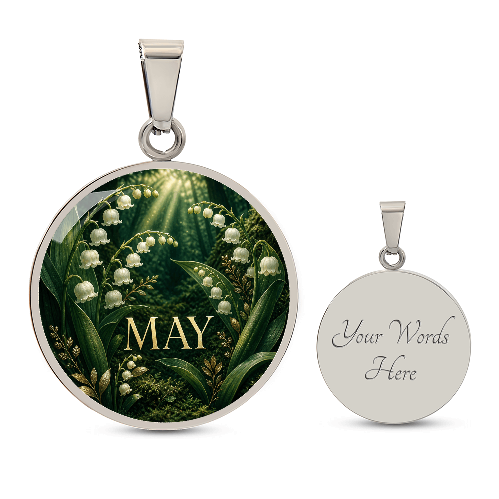 May Birth Flower Necklace | Lily of the Valley Pendant