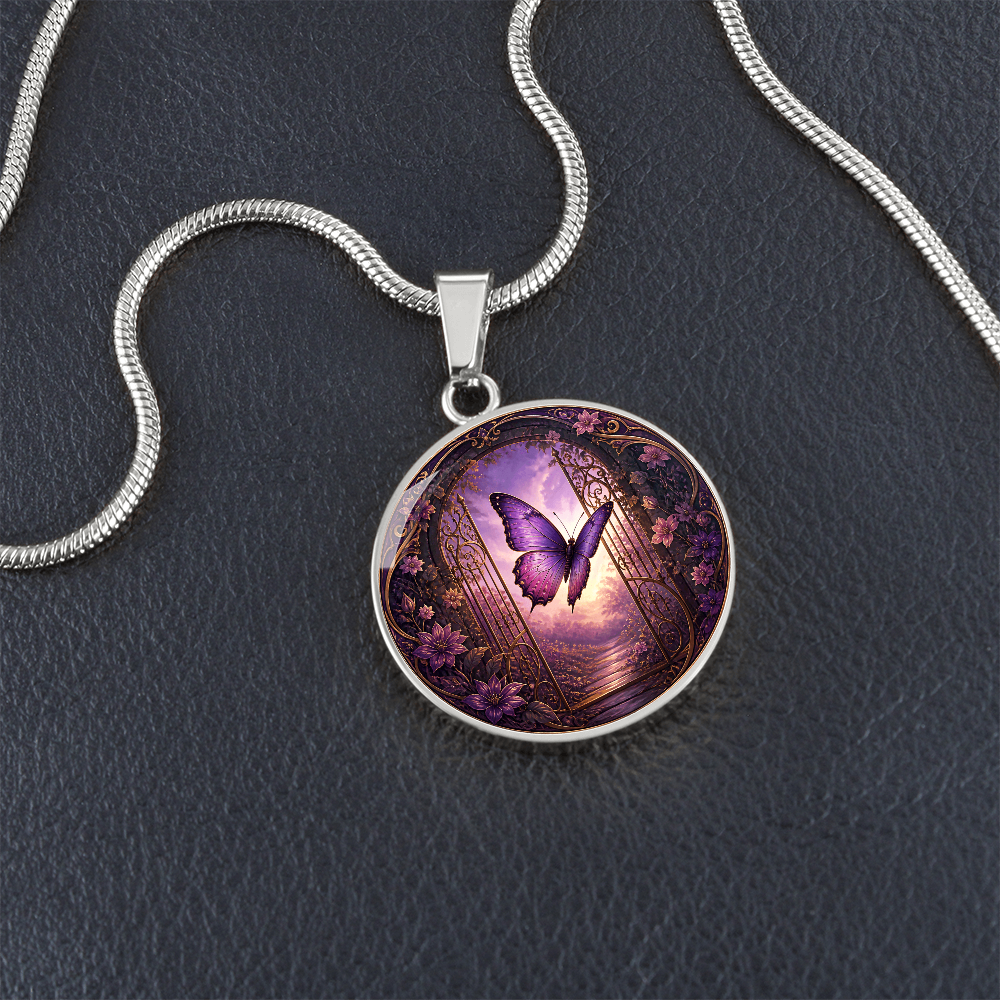 Purple Butterfly Necklace | Outgrow What Saved You