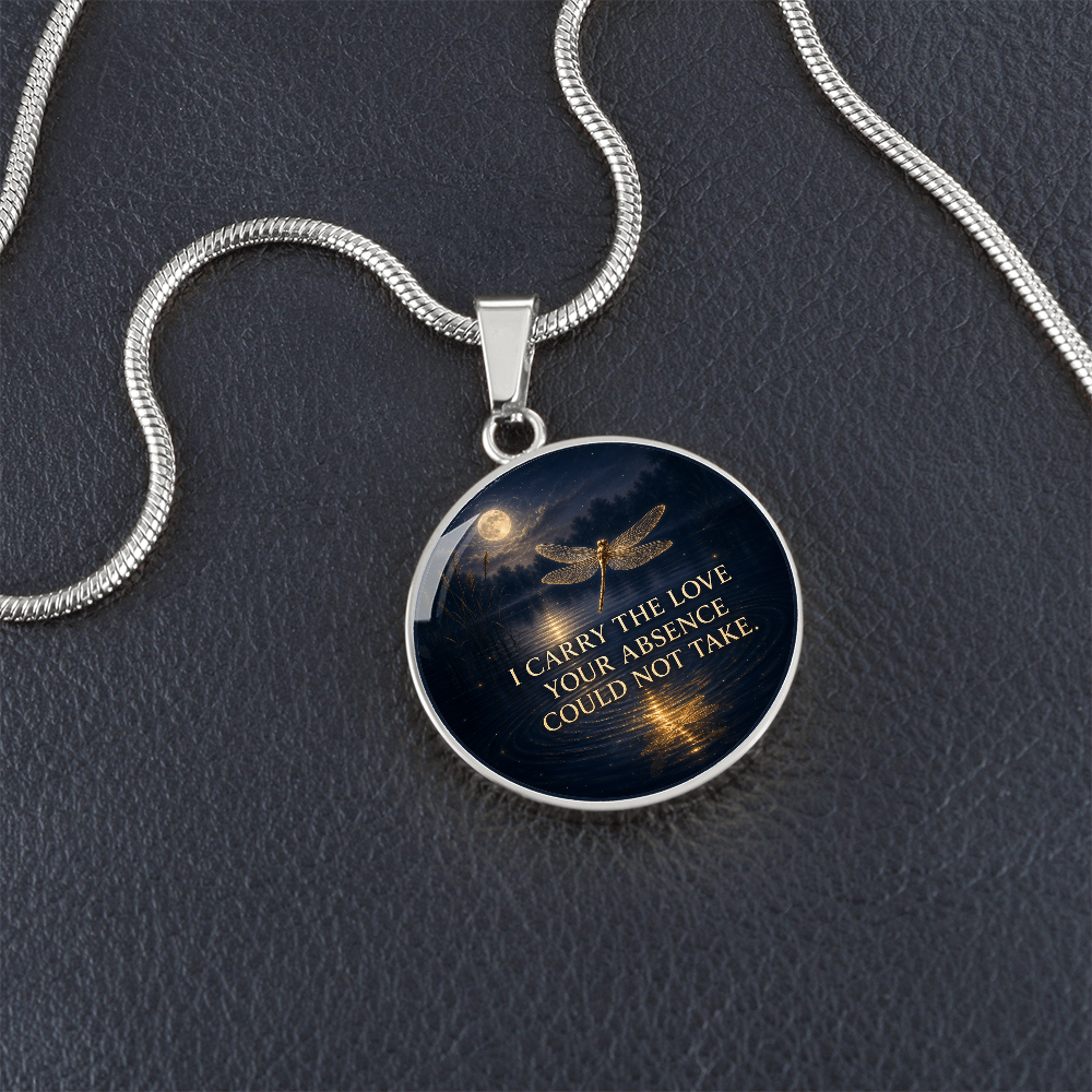 Dragonfly Memorial Necklace | Love Absence Could Not Take