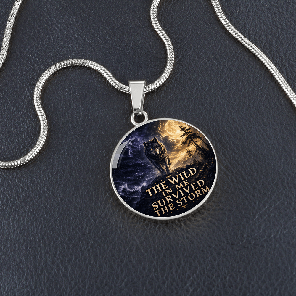 Wolf Necklace | The Wild in Me Survived the Storm