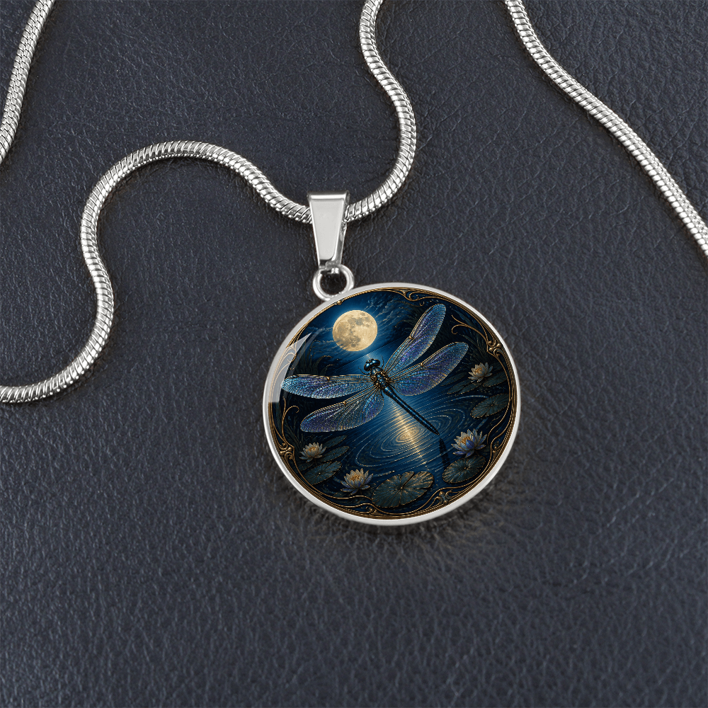 Dragonfly Moon Necklace | Clarity Needs Stillness