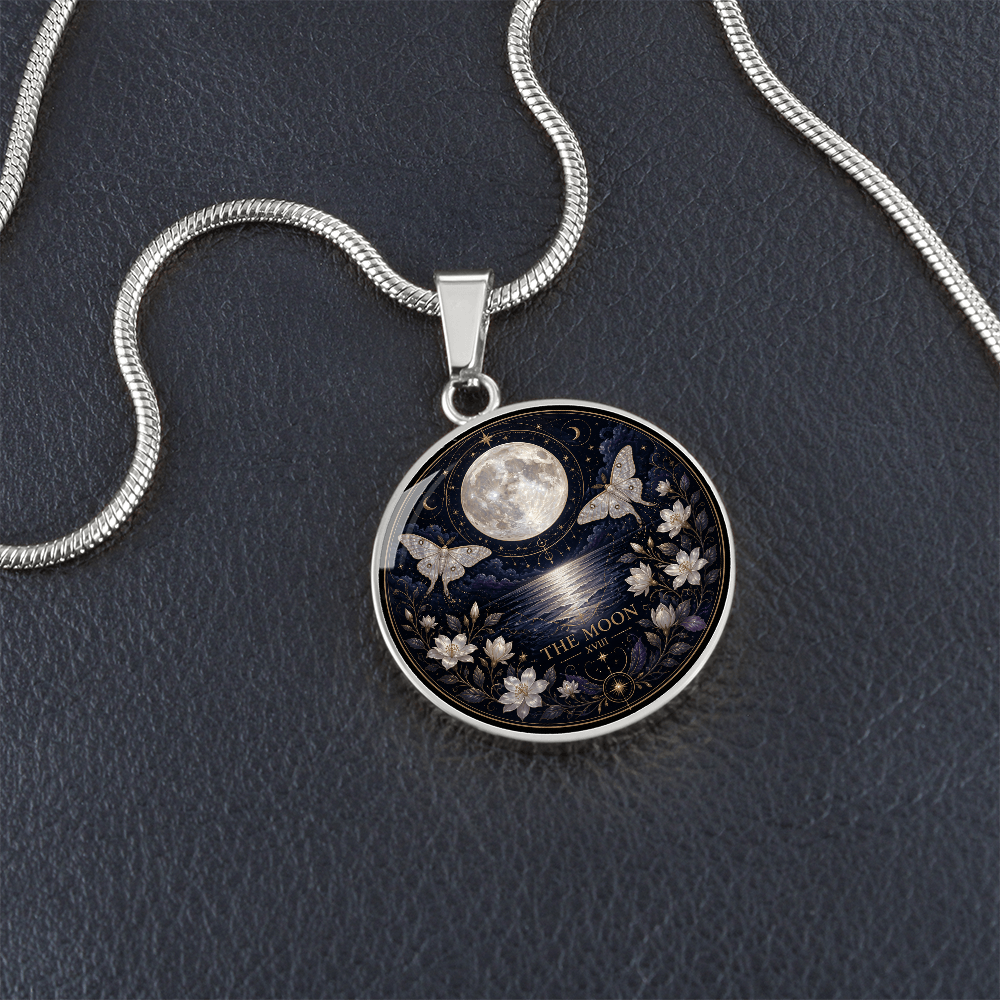 The Moon Tarot Necklace | Intuition and Mystery Pendant