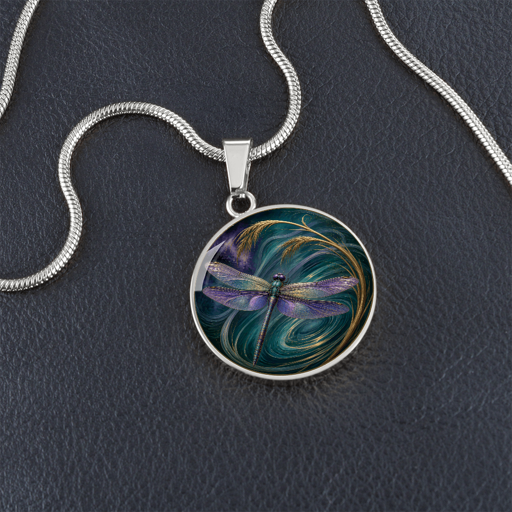 Purple Dragonfly Necklace | Change With Grace