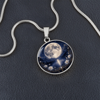 Full Moon Necklace | Moonlit Lake Pendant