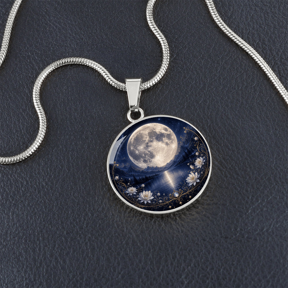 Full Moon Necklace | Moonlit Lake Pendant