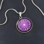 Crown Chakra Necklace | Purple Lotus Pendant