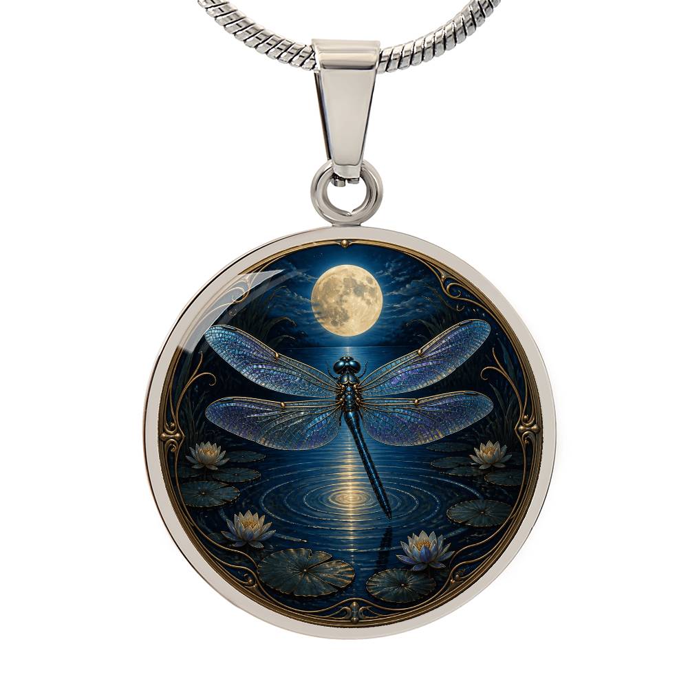 Dragonfly Moon Necklace | Clarity Needs Stillness