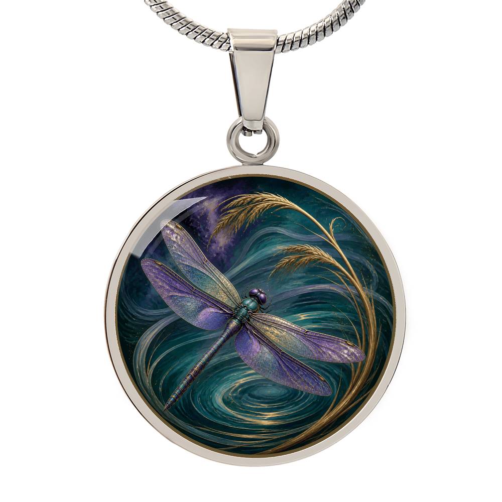 Purple Dragonfly Necklace | Change With Grace