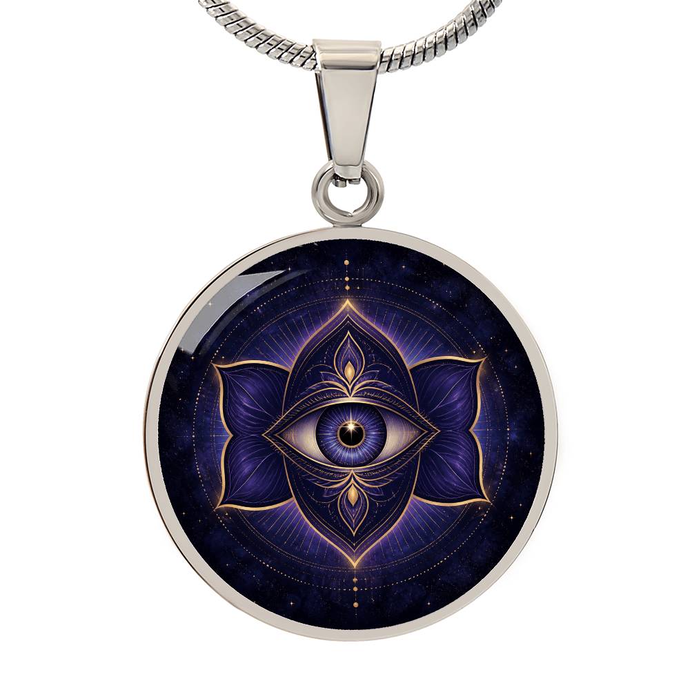 Third Eye Chakra Necklace | Insight Symbol Pendant