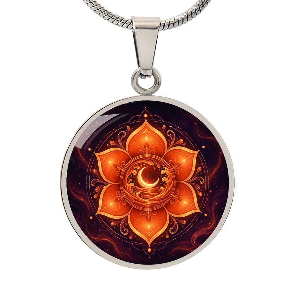 Sacral Chakra Necklace | Creativity Symbol Pendant