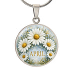 April Birth Flower Necklace | Daisy Pendant