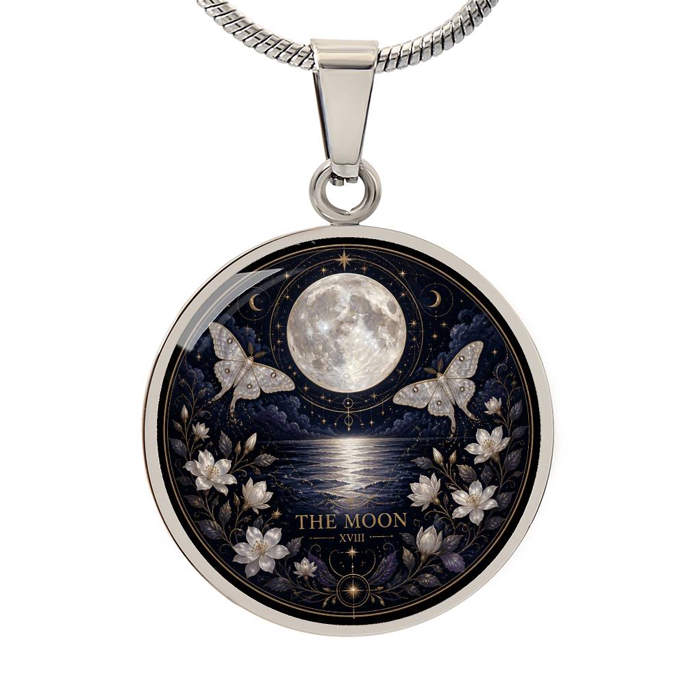 The Moon Tarot Necklace | Intuition and Mystery Pendant