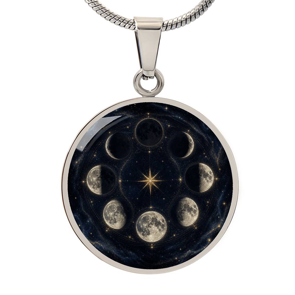 Moon Phases Necklace | Complete Lunar Cycle Pendant