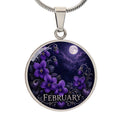 February Birth Flower Necklace | Violet Pendant