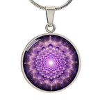 Crown Chakra Necklace | Purple Lotus Pendant