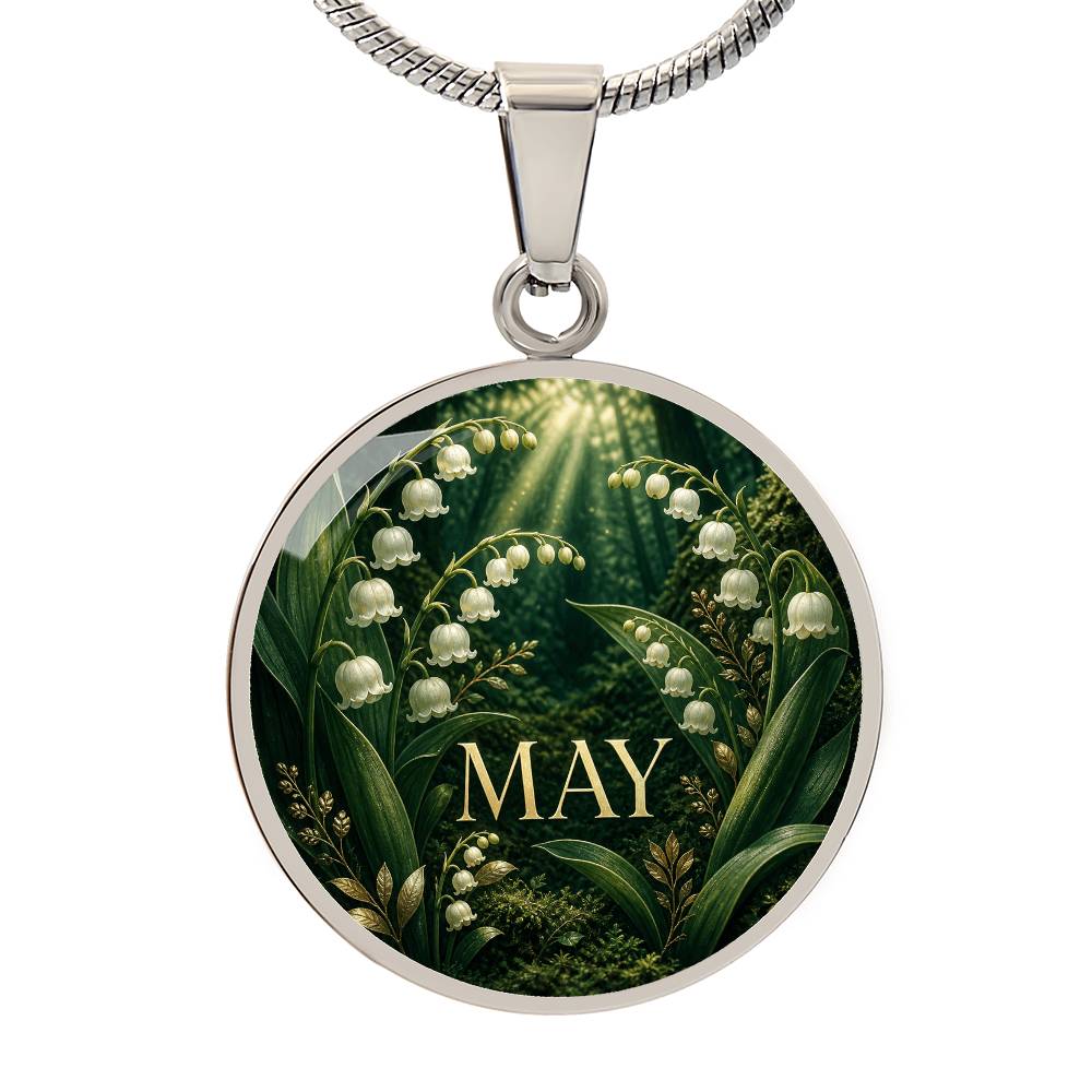 May Birth Flower Necklace | Lily of the Valley Pendant