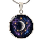 Moon and Stars Necklace | Celestial Pendant