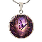 Purple Butterfly Necklace | Outgrow What Saved You