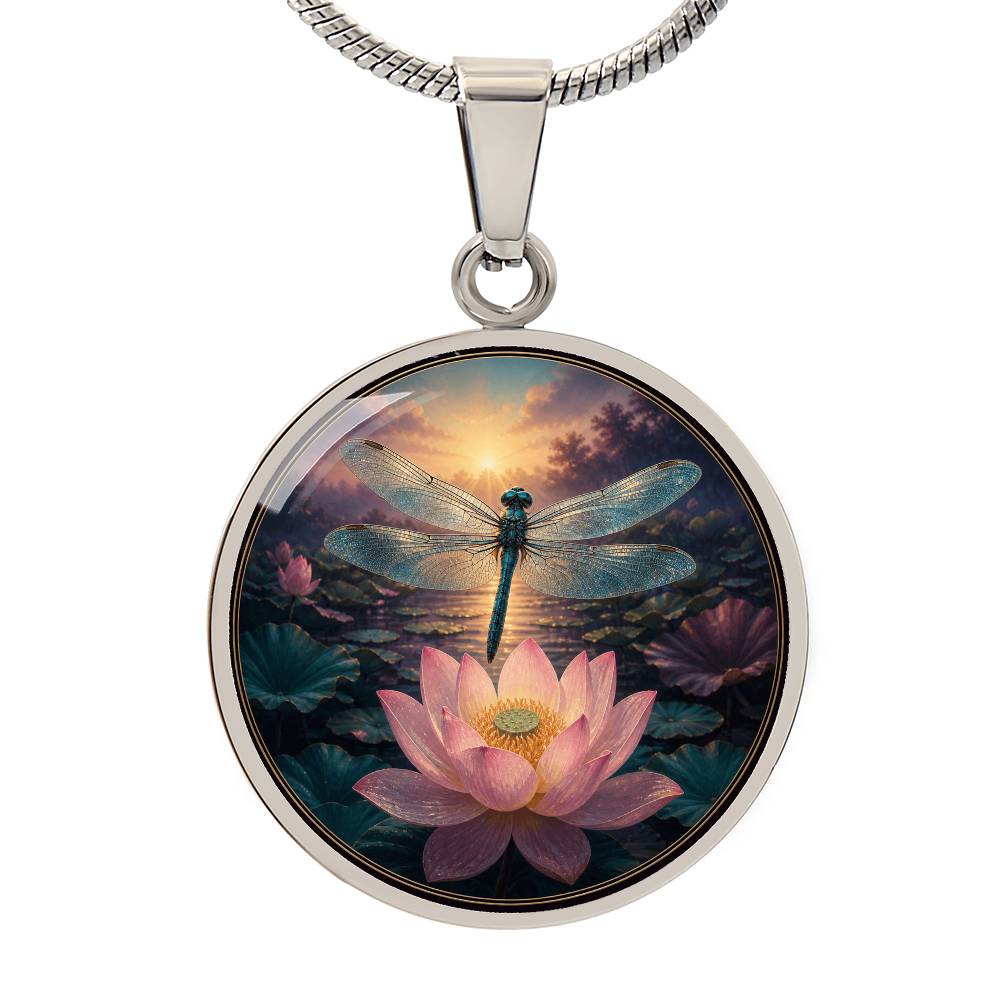 Dragonfly Lotus Necklace | Begin Again Honestly