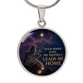 Wolf Necklace | Even When Lost, My Instinct Leads Me Home