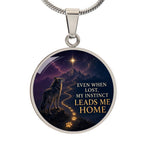 Wolf Necklace | Even When Lost, My Instinct Leads Me Home