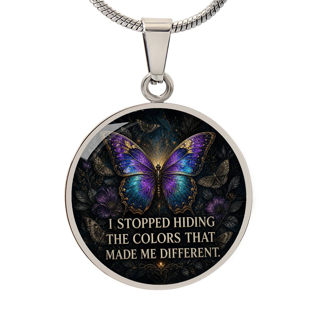 Colorful Butterfly Necklace | I Stopped Hiding