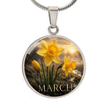 March Birth Flower Necklace | Daffodil Pendant