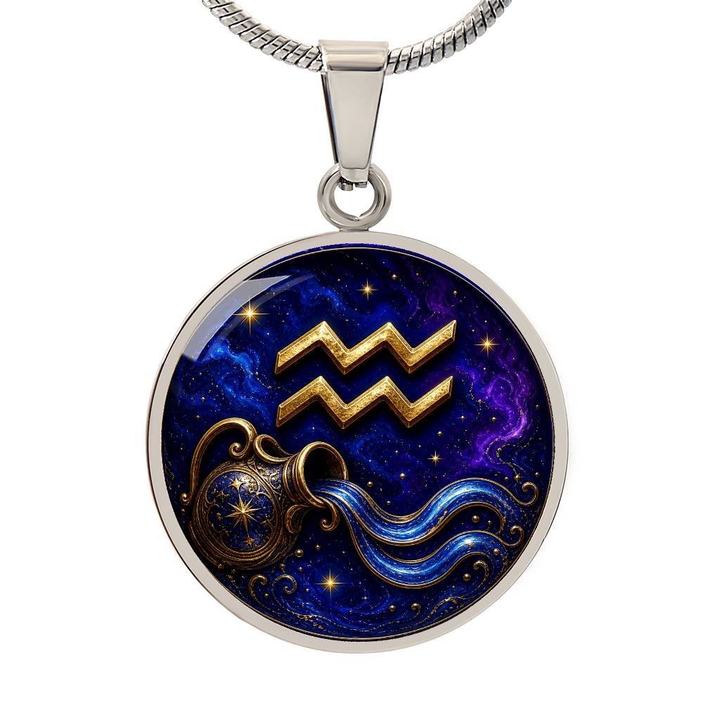 Aquarius Zodiac Necklace | Think Larger
