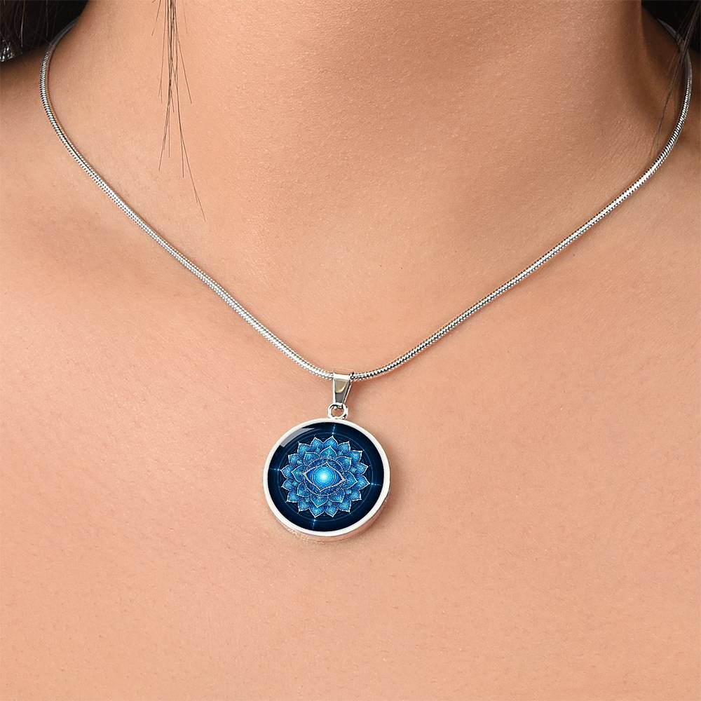 Throat Chakra Necklace | Expression Symbol Pendant