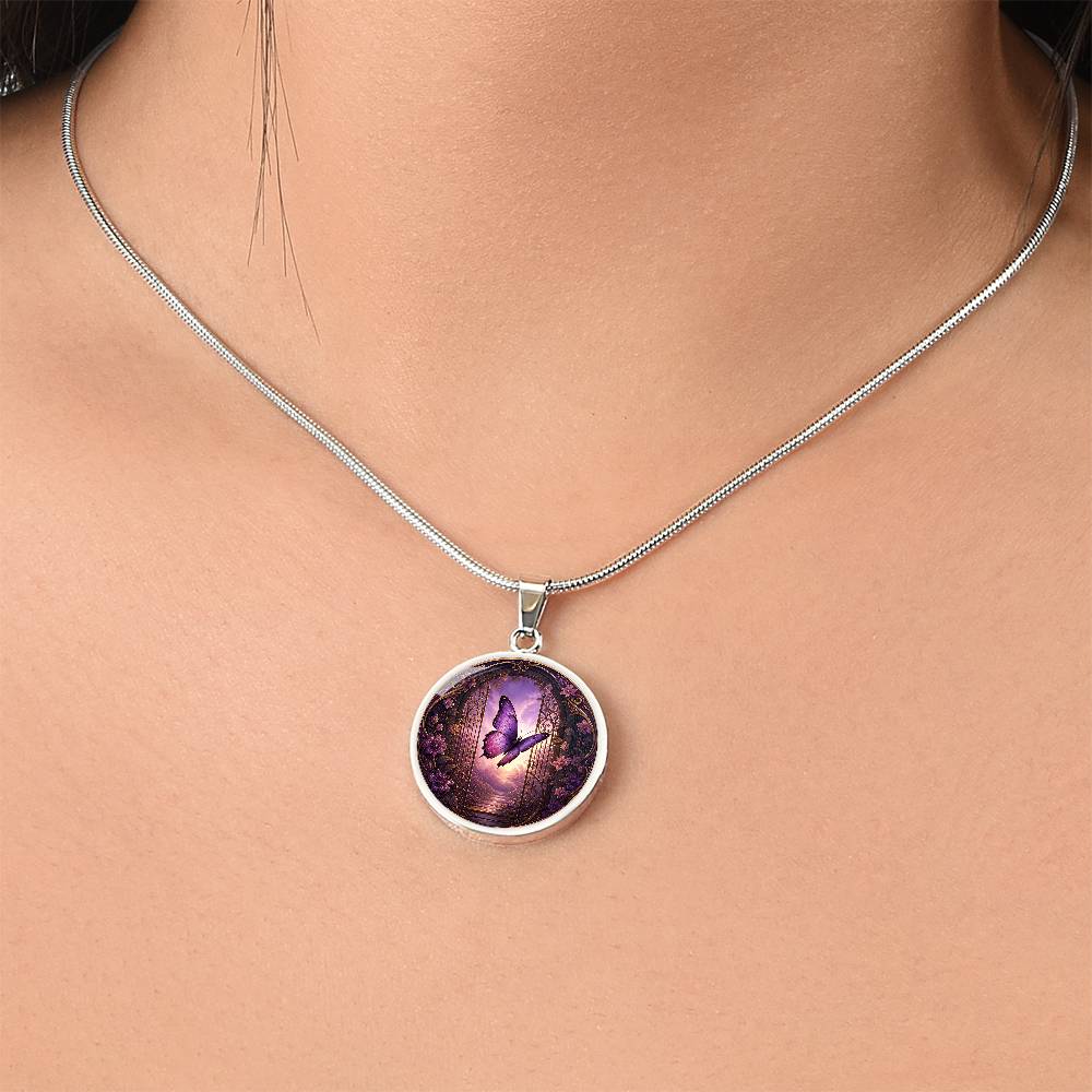 Purple Butterfly Necklace | Outgrow What Saved You