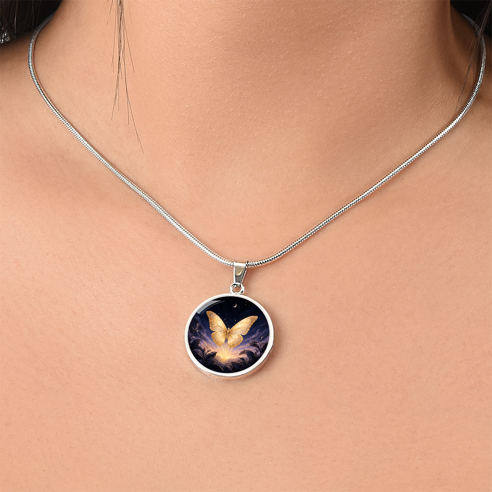 Gold Butterfly Necklace | Your Wings Remember the Dark