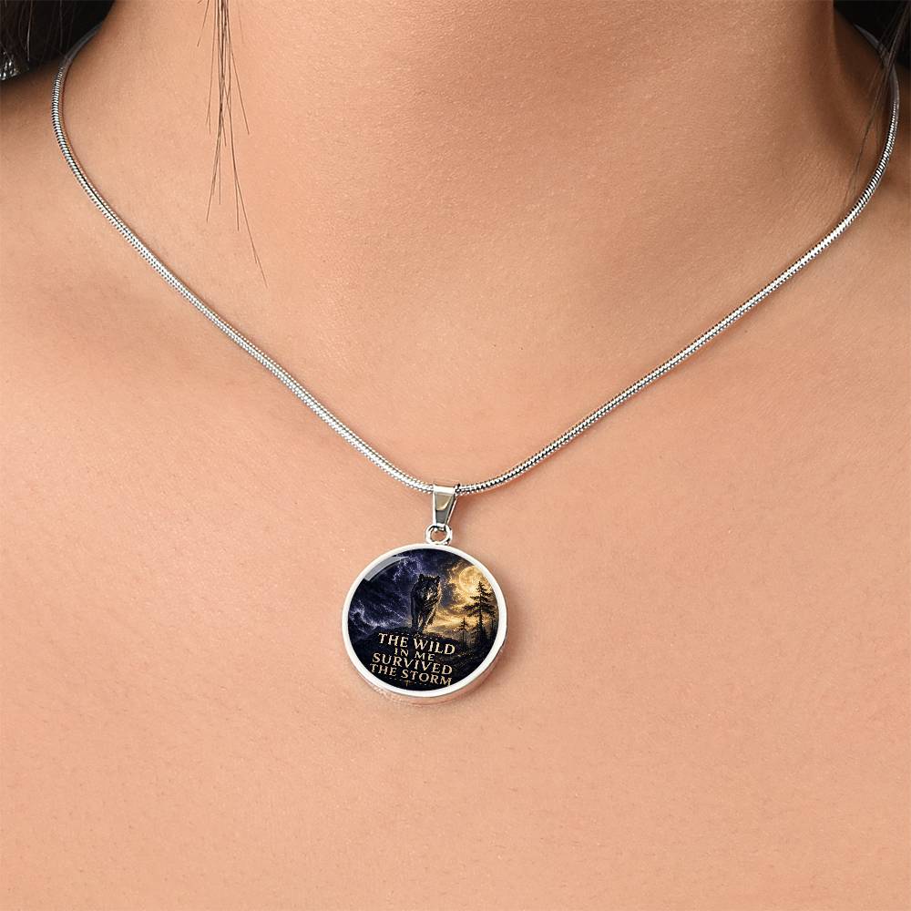 Wolf Necklace | The Wild in Me Survived the Storm
