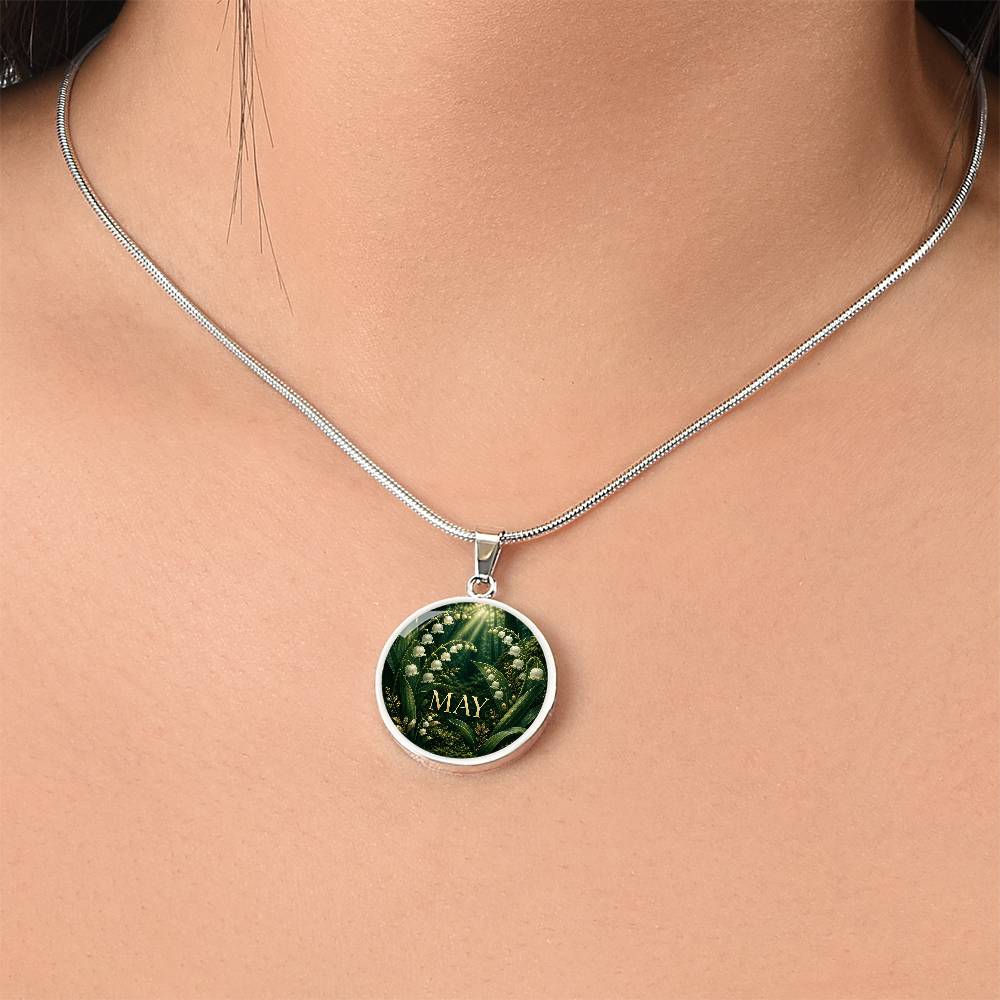May Birth Flower Necklace | Lily of the Valley Pendant