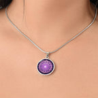 Crown Chakra Necklace | Purple Lotus Pendant