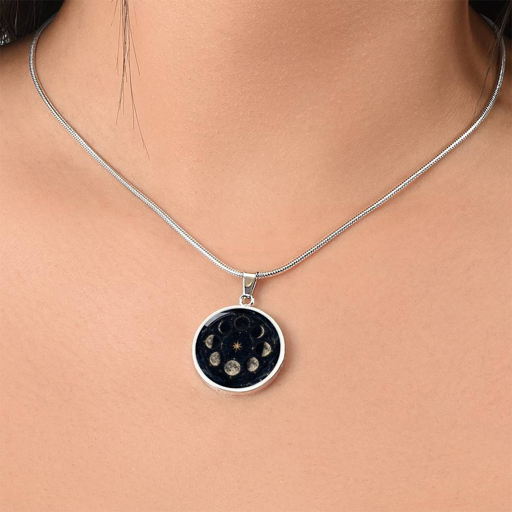 Moon Phases Necklace | Complete Lunar Cycle Pendant