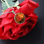 August Birth Flower Necklace | Gladiolus Pendant