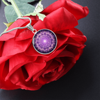 Crown Chakra Necklace | Purple Lotus Pendant