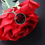 June Birth Flower Necklace | Rose Pendant