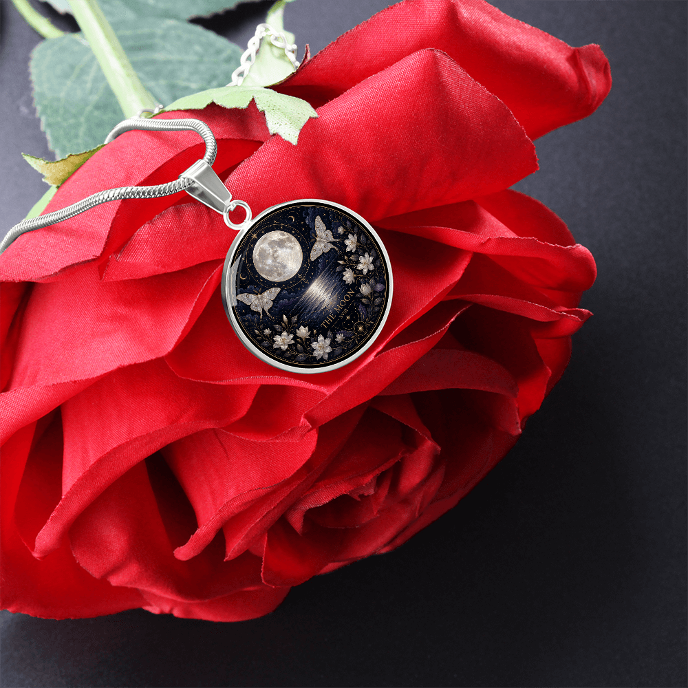 The Moon Tarot Necklace | Intuition and Mystery Pendant