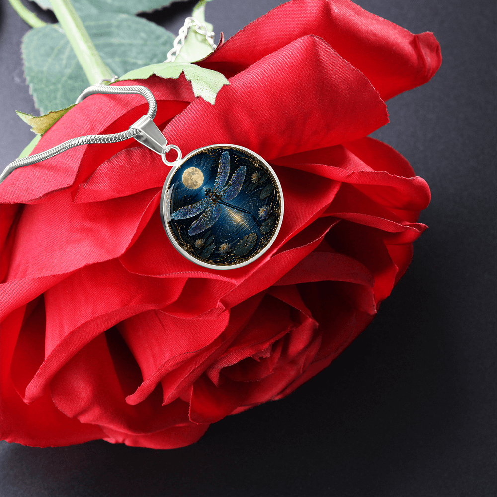 Dragonfly Moon Necklace | Clarity Needs Stillness