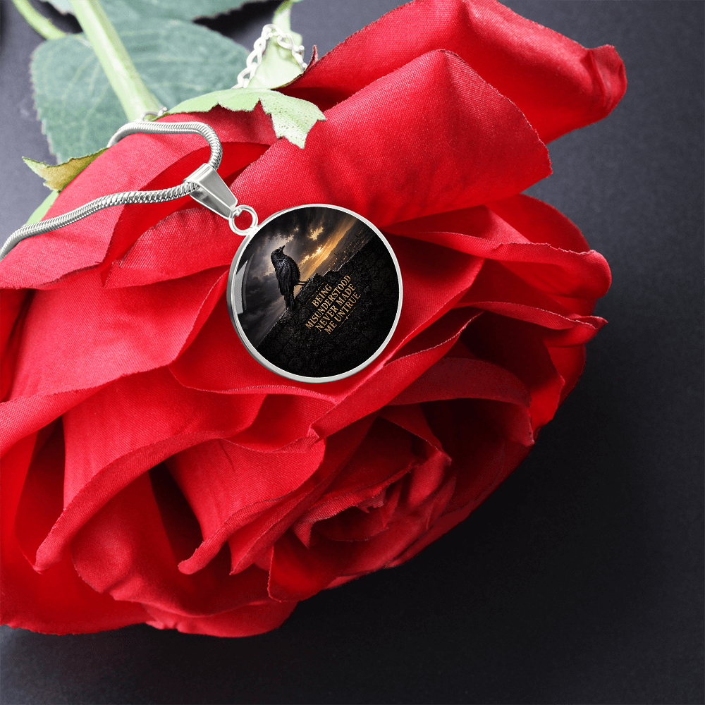 Crow Necklace | Being Misunderstood Never Made Me Untrue