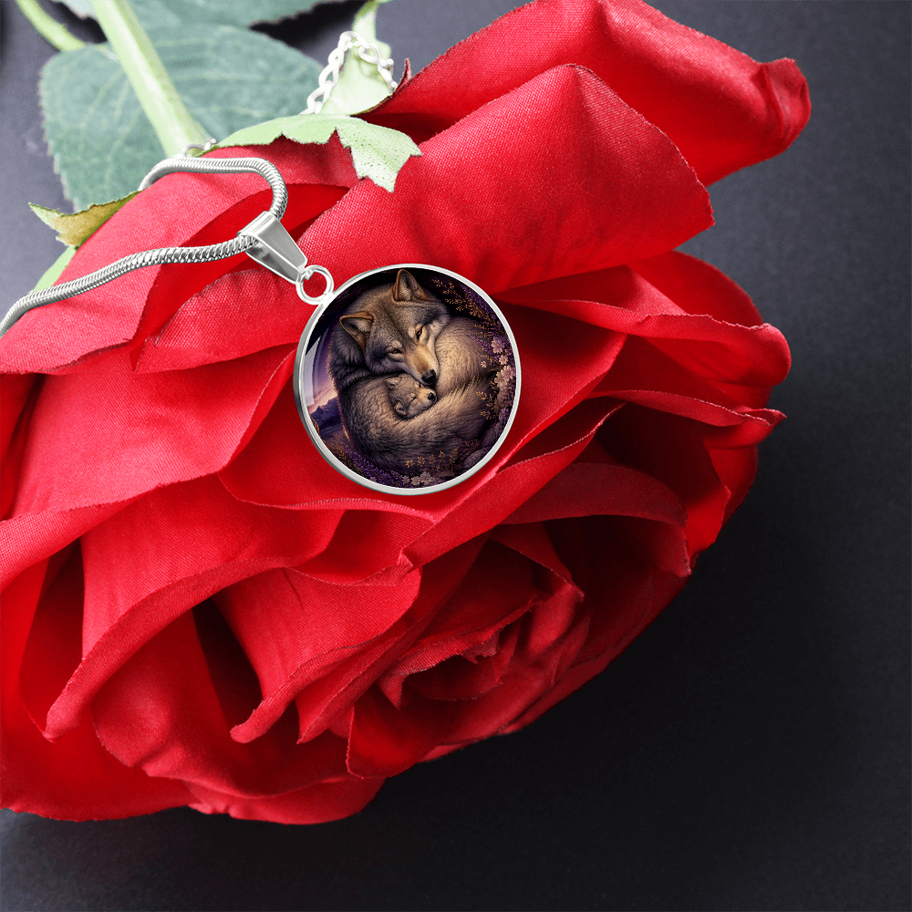 Mother Wolf and Cub Necklace | Keeping You Safe