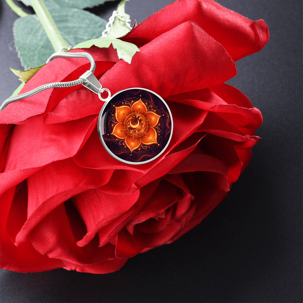 Sacral Chakra Necklace | Creativity Symbol Pendant